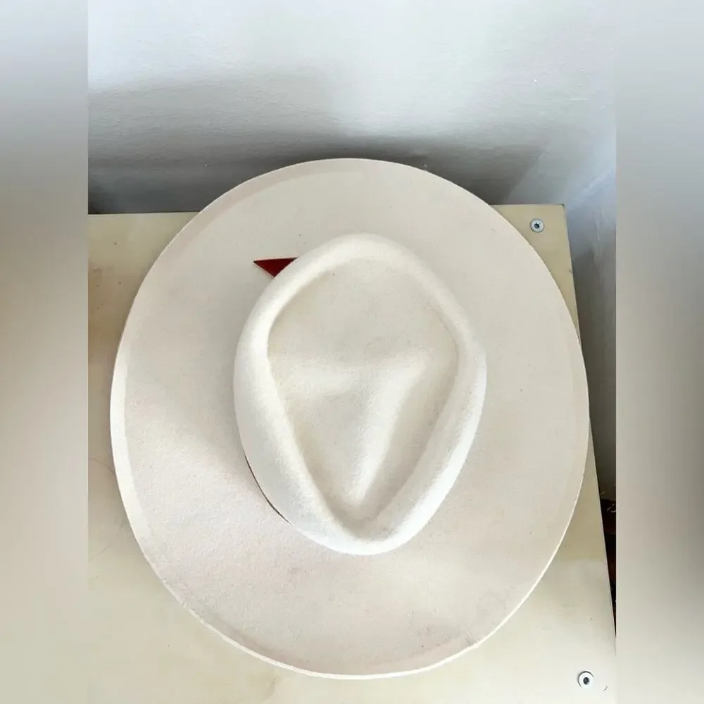 Lack of Color Val Diamond Hat white cream bohemian summer travel medium